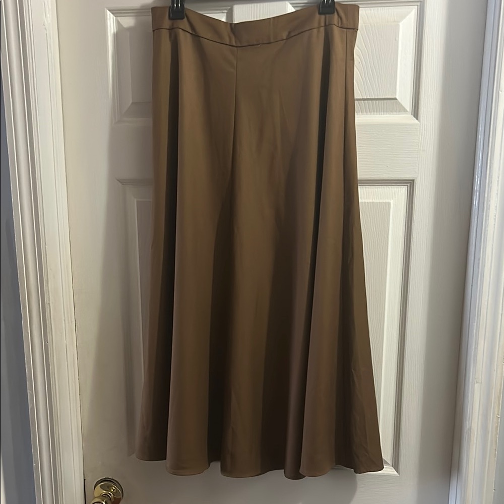 Zara A-Line Brown Skirt